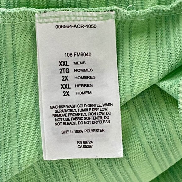 Columbia Green Polyester Polo with Back Vent Men's Size XXL - Picture 7 of 7